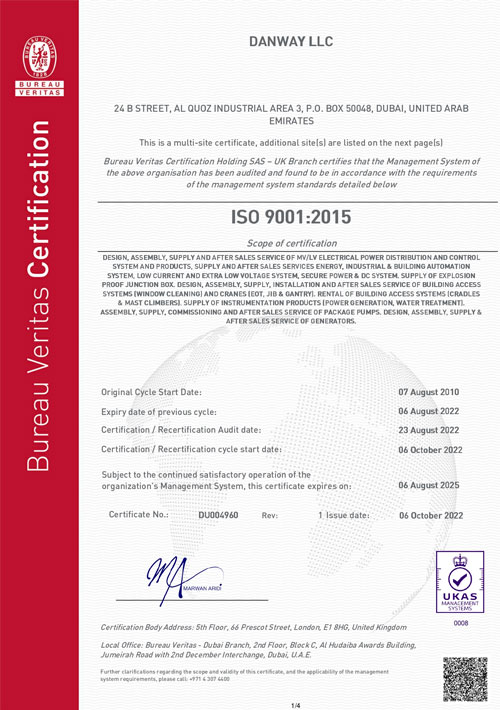 ISO 9001 2015 CERTIFICATE